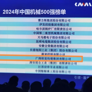 喜訊！縱覽線纜集團連續(xù)多年榮登“中國機械500強企業(yè)”榜單